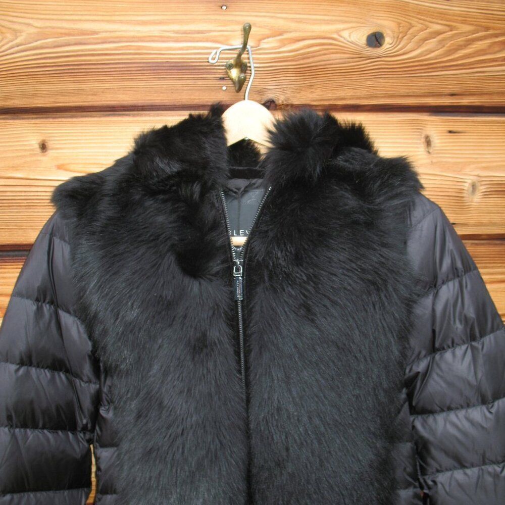 Nwt Dawn Levy Hooded Shearling Panel Coat — image 7 of 8